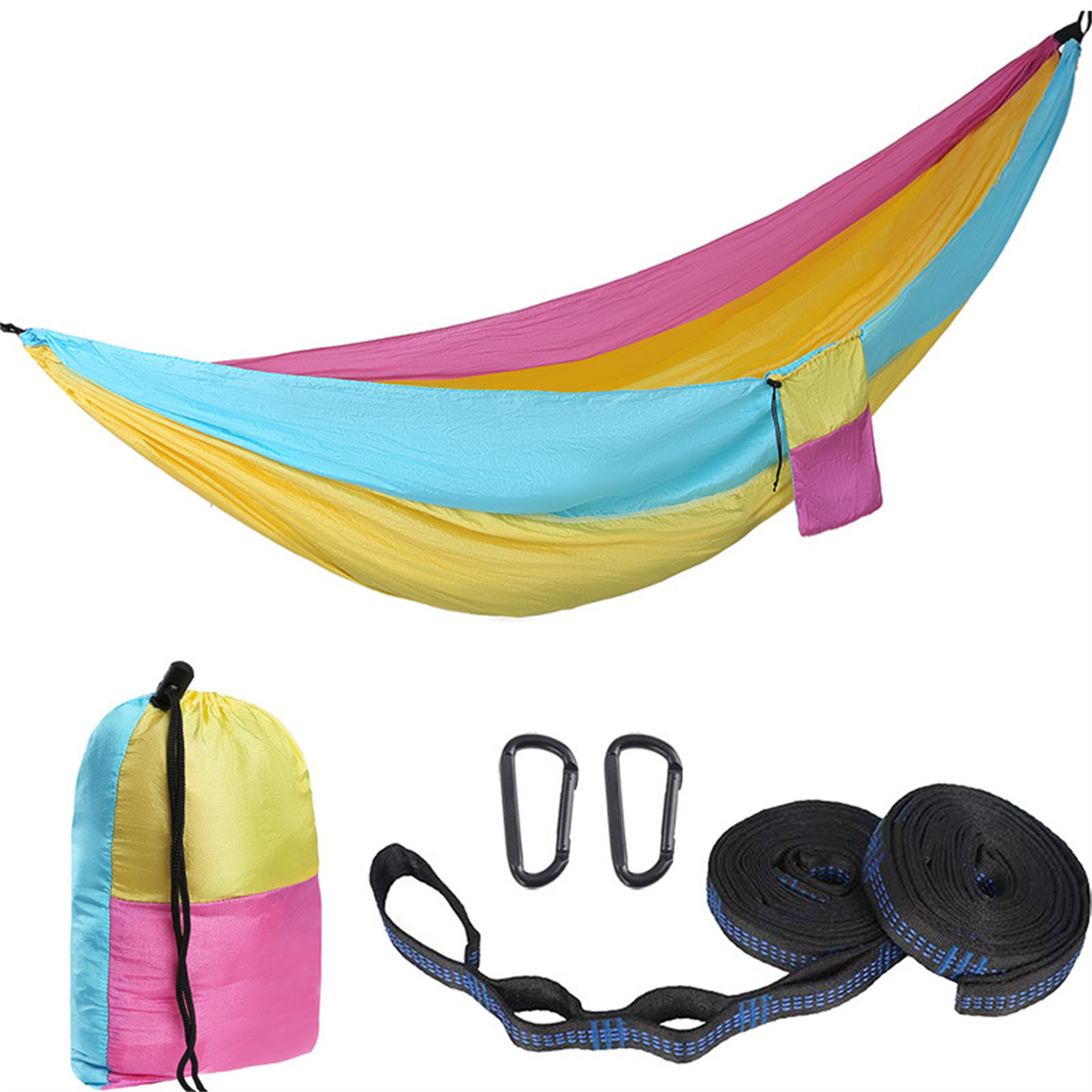 Trois couleurs: bleu, jaune vif et rose configuration