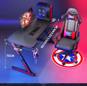 Mesa de trabajo ajustable de metal con forma de l para PC, mesa de juegos, escritorio de ordenador - Product Image 2