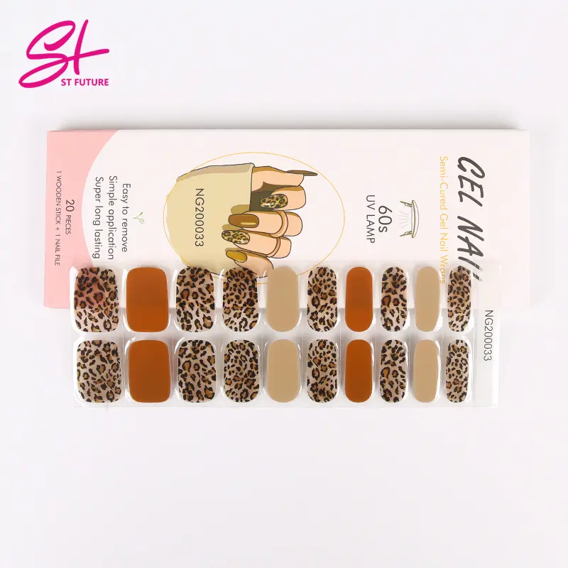 ST FUTURE Uv Gel Venda Quente Semi Curado Envoltórios de Longa Duração Gel Unhas Adesivos Nova Chegada Estilos Nail Gel Wraps Tiras