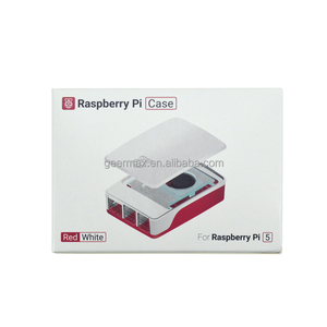 Geermax <strong>Case</strong> for <strong>Raspberry</strong> <strong>Pi</strong> 5 Red and White Band Fan <strong>Raspberry</strong> Pi5 Generation Official Original Box - Product Image 5