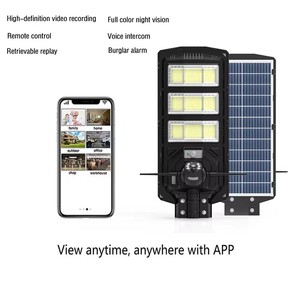 300W Led All in One Solar Street Light With 4G Wifi Solar <strong>Camera</strong> <strong>3MP</strong> V380Pro AI <strong>Camera</strong> Solar Light 2 in <strong>1</strong> 24W Cctv with <strong>Camera</strong> - Product Image 3
