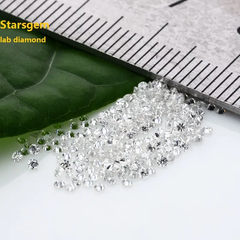 starsgem loose lab diamond melee size 0.8mm to 3.1mm lab grownd loose diamond stone hpht melee diamond