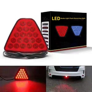 Evrensel Led fren Stop lambası üçgen 14/15/20 LED arka kuyruk işık ters güvenlik Strobe LampLED fren - Product Image 5