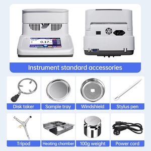 Cho Phòng Thí Nghiệm 120G/0.005G <span class=keywords><strong>Halogen</strong></span> Phân Tích Độ Ẩm Kỹ Thuật Số Độ Ẩm Cân Bằng Meter Tester Cho Thực Phẩm - Product Image 6