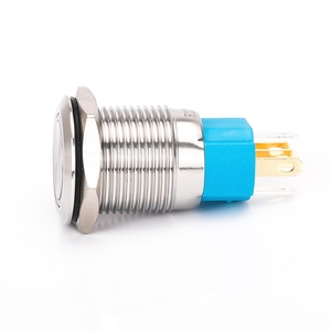 1NO1NC <span class=keywords><strong>g</strong></span>ümüş temas ile 16mm LED hafif paslanmaz çelik Push Button anahtarları