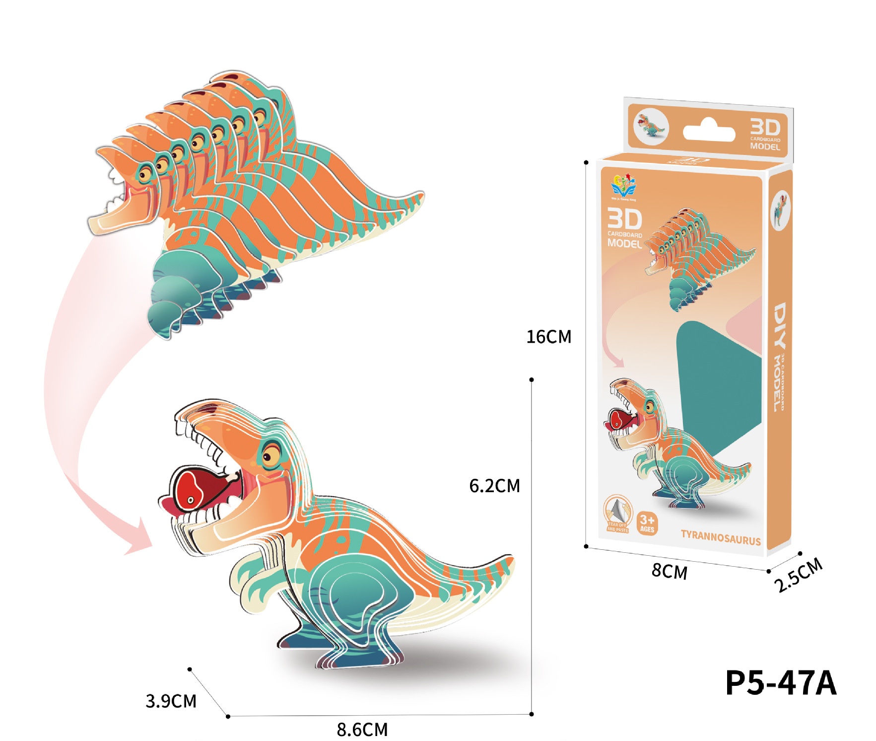 Dinosaure coloré 5