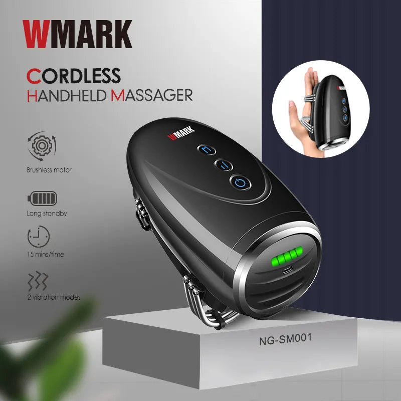 WMARK – machine de massage à main sans fil RTS pour salon de coiffure, masseur à vibrations et à longue durée de veille
