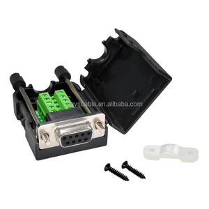 ขายส่ง D-SUB RS232 DB9ขาหญิงสัญญาณขั้วฝ่าวงล้อมเชื่อมต่อที่มีฝาครอบพลาสติกสกรูอ่อนนุช - Product Image 3