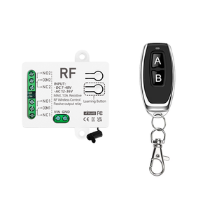 RF433MHz <strong>Universal</strong> Wireless <strong>Remote</strong> <strong>Control</strong> Transmitter DC 12V 24V AC12-36V 2CH Receiver Relay for Garage Roll Shutter Door Light - Product Image 1