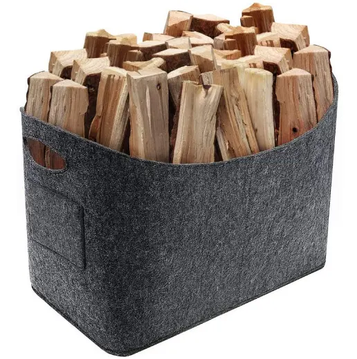 Fabrik Großhandel faltbaren Kamin Hochwertige große Verpackung Filz Brennholz Tasche aus Stil Kann Logo angepasst werden