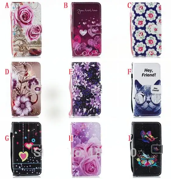 Para O Iphone X XR XS Max Cópia Da Flor Carteira de Couro Flip Case Capa Para IPhone 5 11 Pro Max 8 7 6 6S Plus 5S SE 5G Caso