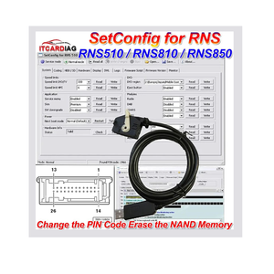 Set Config 2.5.1 & 2.8.1 Software mit Kabel für RNS-Identifizierung unterstützt RNS510 RNS810 RNS850 PIN-Code ändern Löschen des NAND-Speichers - Product Image 1