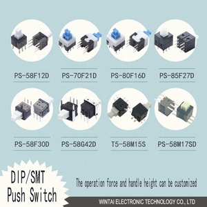 Wintai-Tech cina PS-58G24D Mini interruttore a pressione di fabbrica 12V Push Switch PCB montaggio PCB interruttore produttore