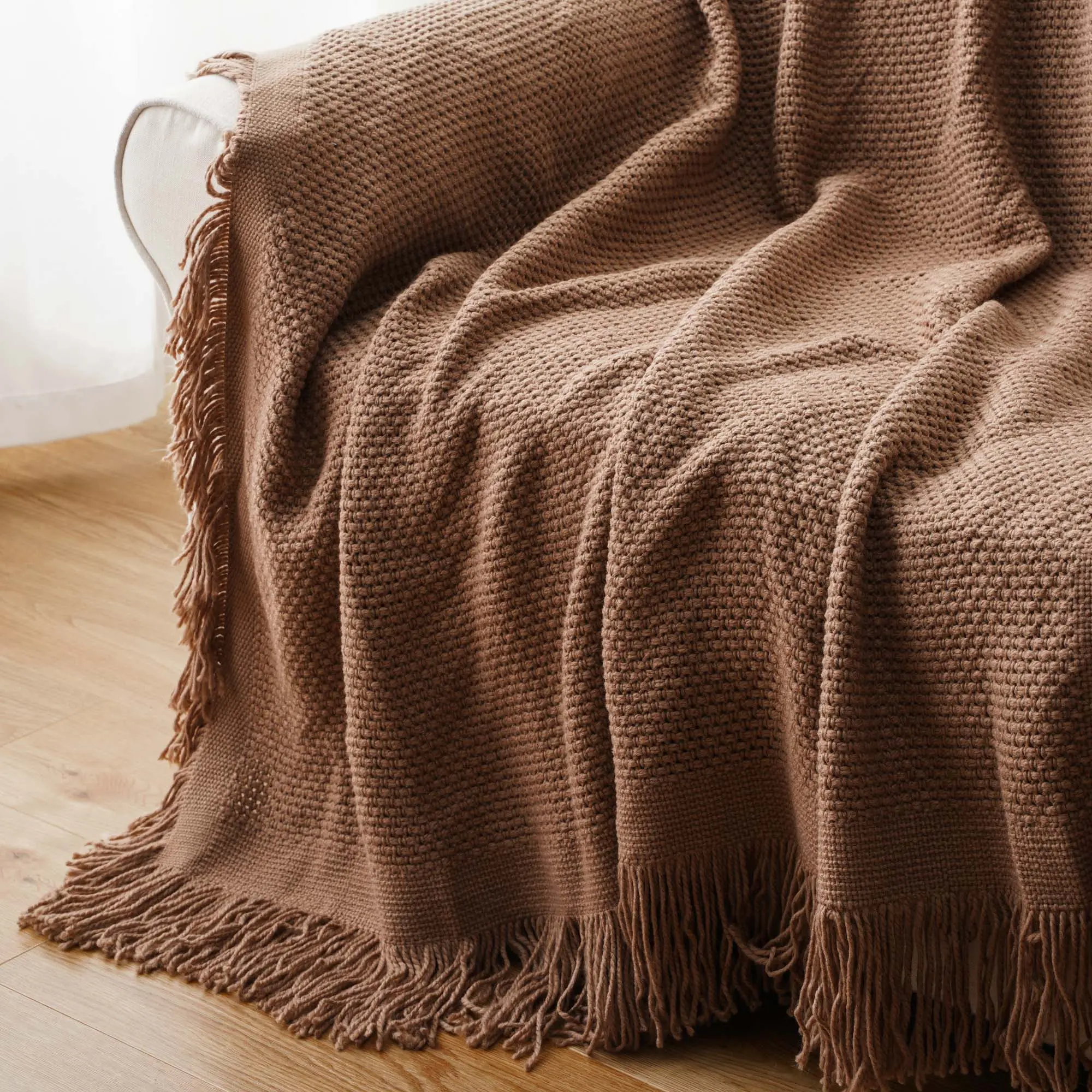 Ném chăn cho chiếc ghế-mềm ném chăn, ấm cúng mùa xuân đan ném, nhỏ dệt kim trang trại chăn nhẹ
