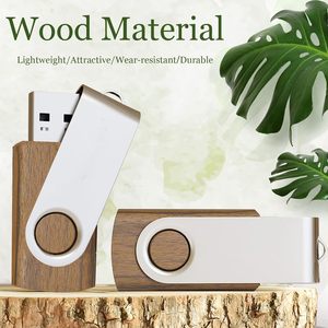 Gitra Precio barato de madera Girar USB Stick Pormo USB Flash Memory 8 GB USB Unidad flash giratoria de madera con logotipo - Product Image 2