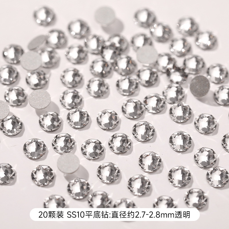 Sss10 2.7 inferiore inferiore a strass trasparente-2.8mm