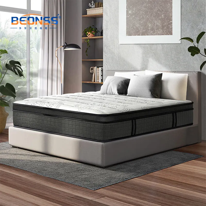High Quality Thick Comfortable Super King Size Queen Size Bed Twin Hybrid Spring Mattress
