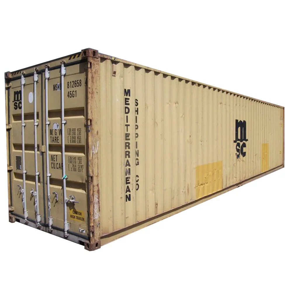 Cubo alto de 40 pies, contenedor de carga seca usado, ISO o 20 pies, puerto de los Estados Unidos de América