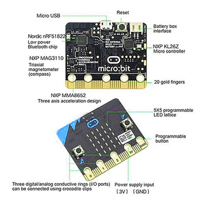 Micro:Bit V1.5 Placa DE DESARROLLO Micro:Bit Smart Car Kit/Qtruck/Python Education BBC Microbit Robot programable para bricolaje - Product Image 4
