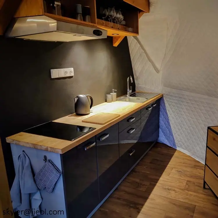 4m 5m 6m 7m 8m Gedesic Dome evi çadır, glamping kubbe otel için çek cumhuriyeti yalıtım pamuk jeodezik kubbe çadır