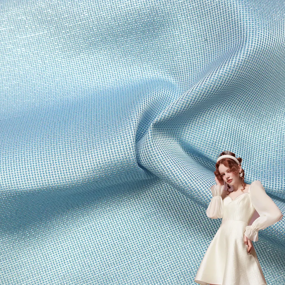Tecidos Fábrica vendas diretas preço razoável atacado 100 poliéster seda líquida organza tecido para o verão as mulheres se vestem