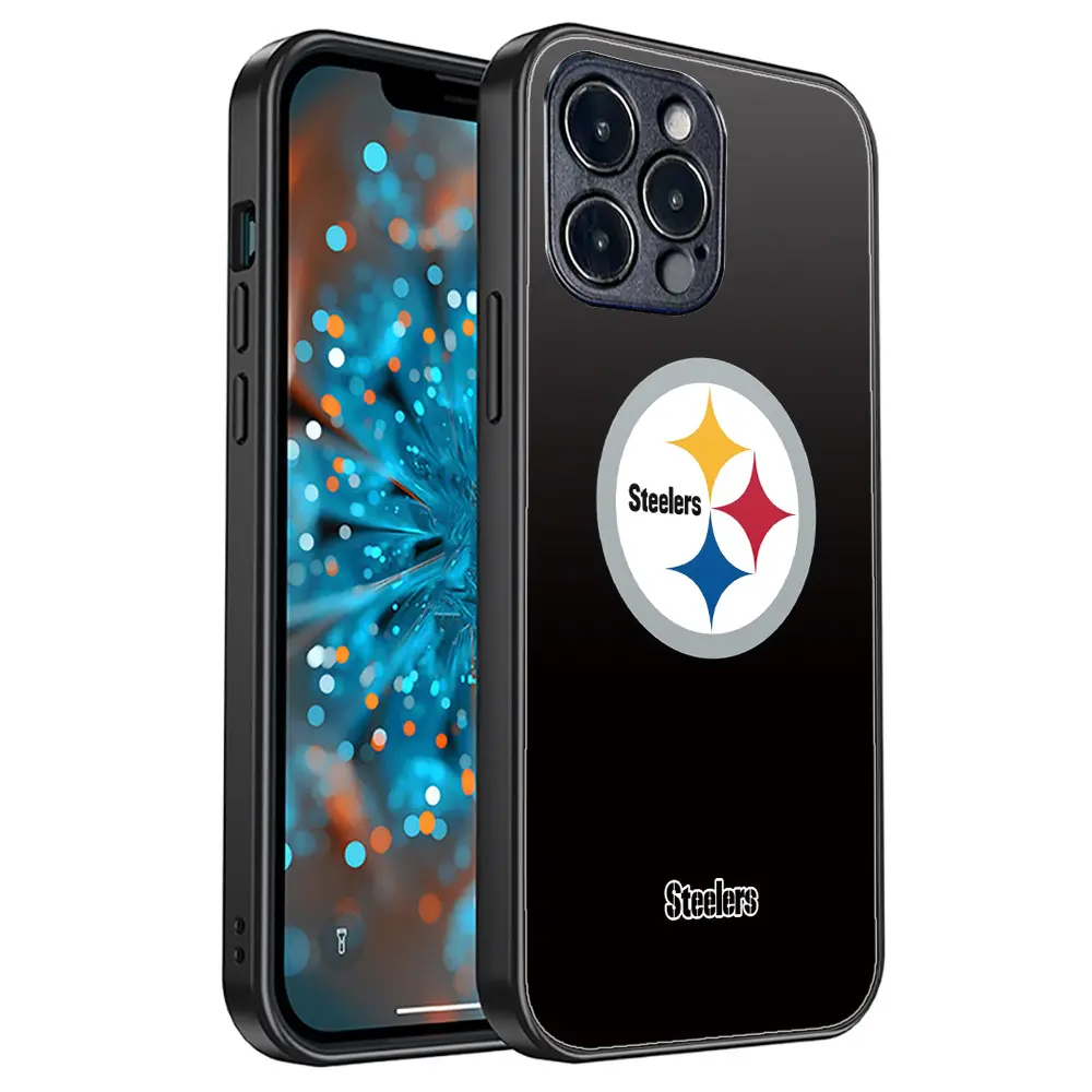 Wholesale Saints Cowboys Steelers 32 squadre Football Designer Sport Brand cover per telefono in vetro temperato per Iphone 15Pro Max