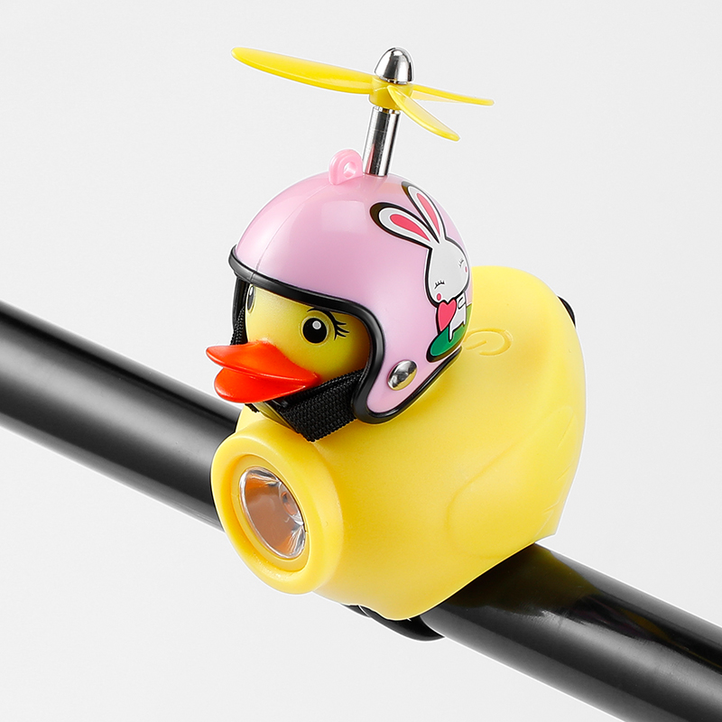 Canard Jaune Lumineux + Casque Lapin Blanc