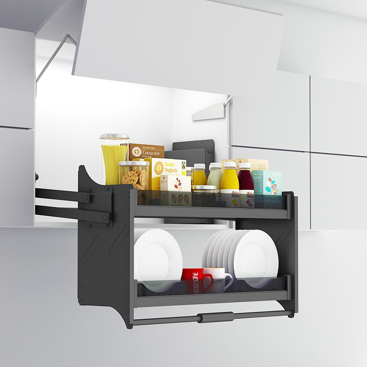 Stainless Steel Kitchen Lift Pull Down Basket Kitchen Elevator Basket
