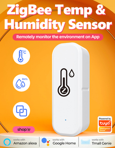 Zigbee-Sensor de temperatura y humedad para interiores, higrómetro, termómetro, Detector de voz, Alarma para Alexa y Google Home - Product Image 2