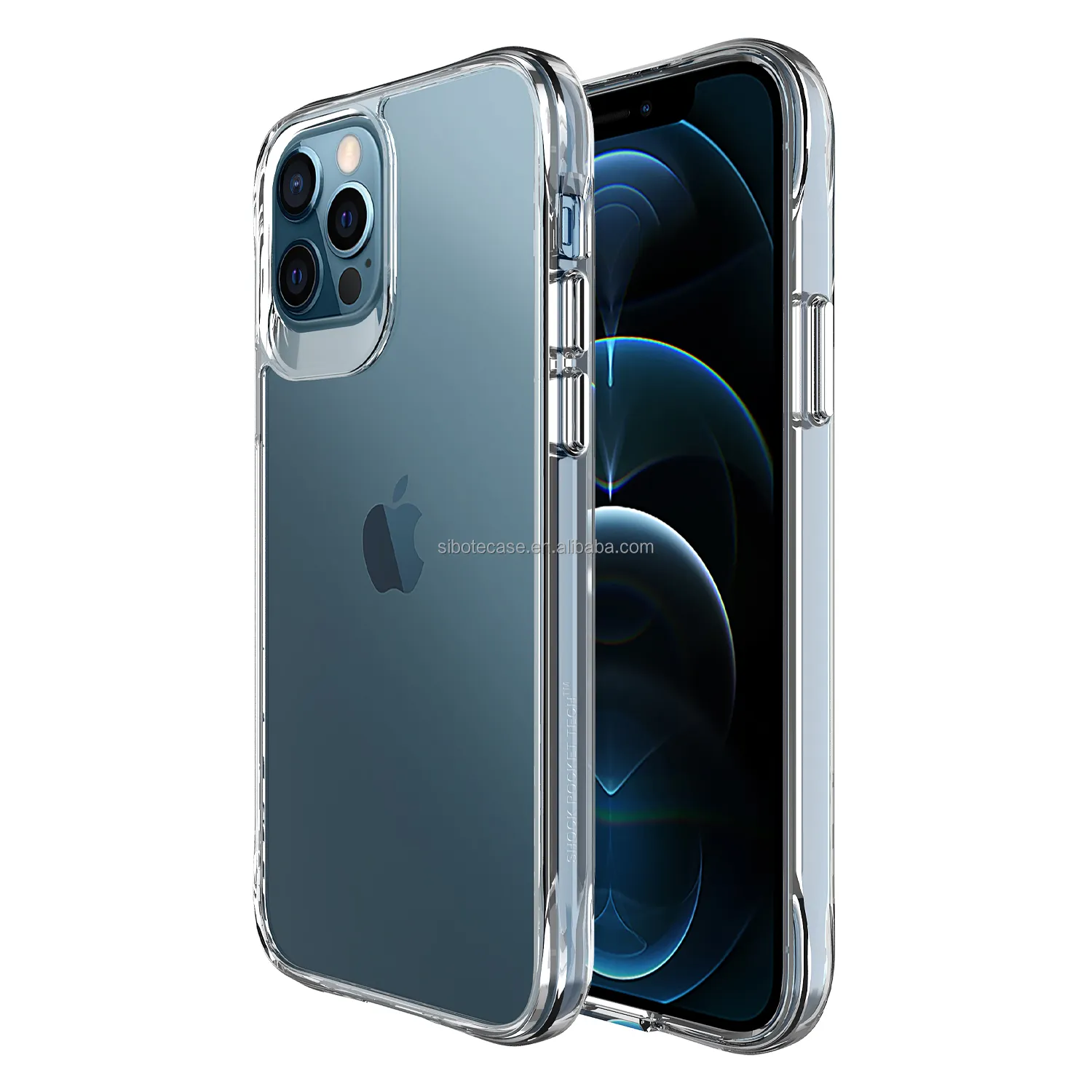 Schokbestendig Tpu Pc Clear Telefoon Case Voor Iphone 12 Samsung Huawei