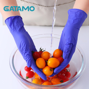 G15 ขายส่งถุงมือไนไตรล์สีม่วง ถุงมืออาหารแบบไม่มีแป้ง ถุงมือสอบไนไตรล์ - Product Image 5