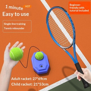 एकल टेनिस ट्रेनर के साथ एकल टेनिस ट्रेनर, बच्चों और शुरुआती के लिए ऑल-इन-वन सेल्फ-प्रैक्टिस टूल - Product Image 1