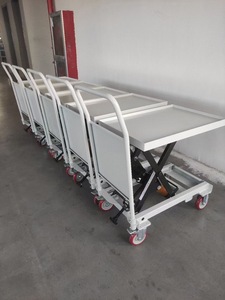 Non-powered Lifting <strong>Platform</strong> Vertical Adjustable <strong>Platform</strong> Trolley Automatic Spring Lifter <strong>Loading</strong> <strong>Unloading</strong> Handling Trolley - Product Image 5