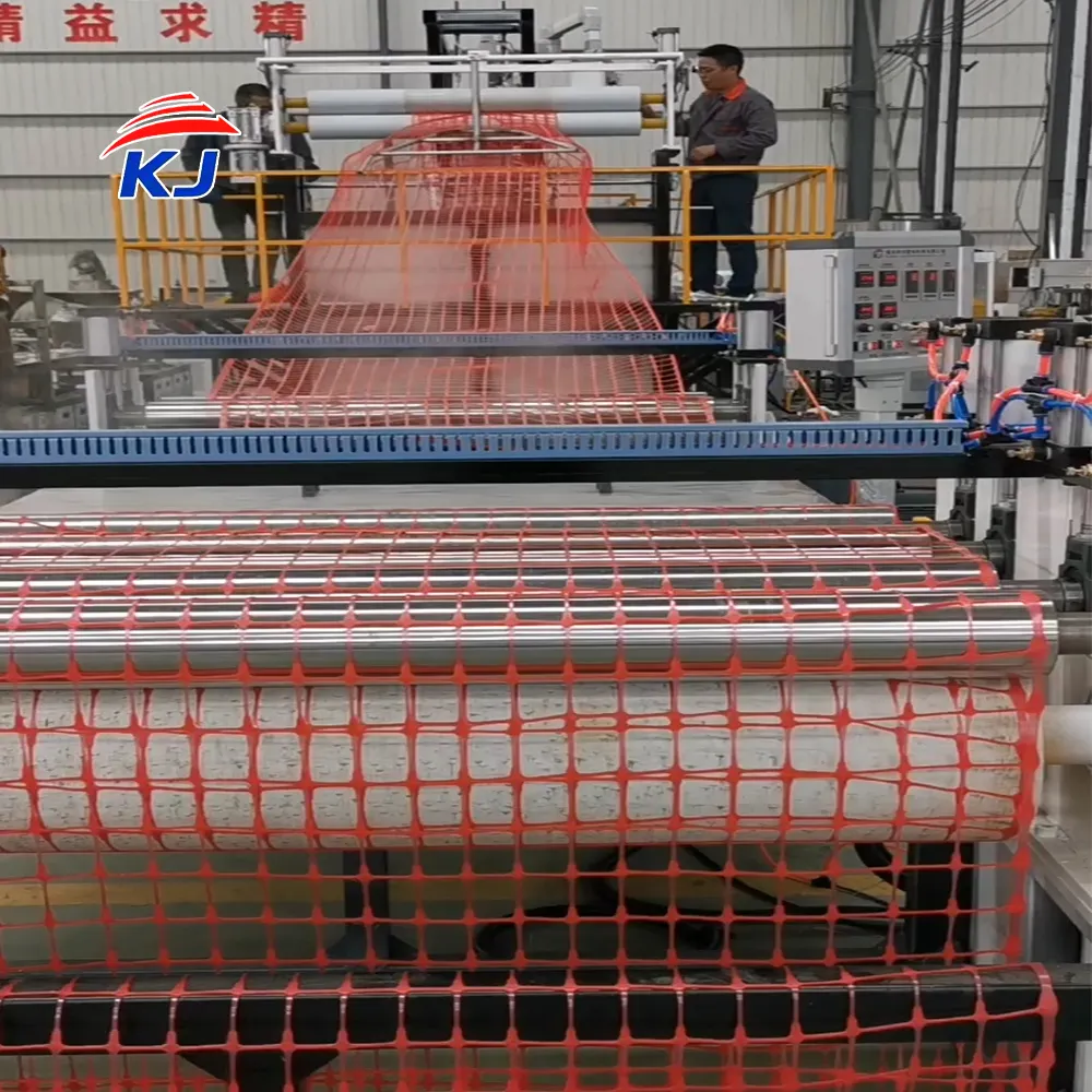 Valla de malla de seguridad naranja HDPE flexible ligera de 1X50m 60gsm para línea de máquina de fabricación de red de seguridad de construcción