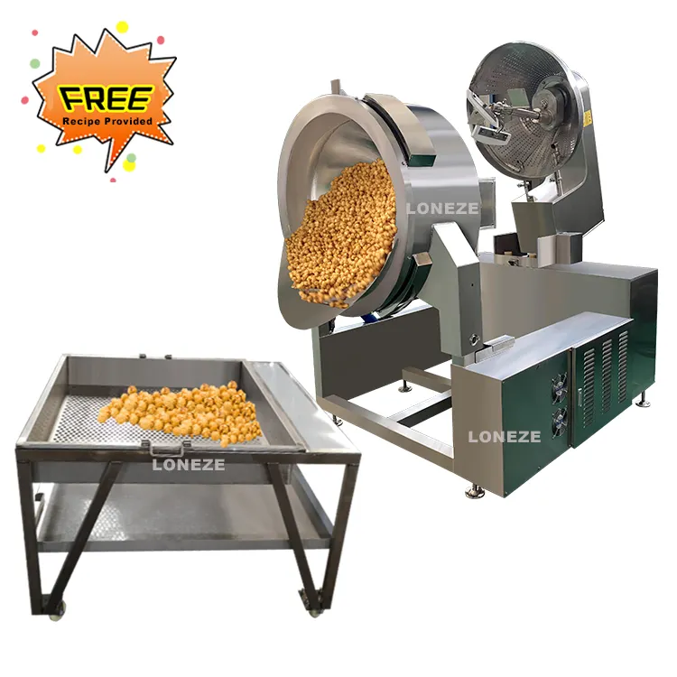 Коммерческая машина для приготовления попкорна, автоматическая газовая электрическая индукционная машина для переработки попкорна, поп-кукуруза