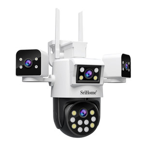 8MP 4-lente Ultra grandangolare pallina sistema CCTV 3X Zoom con visione notturna panoramica PTZ fotocamera per sorveglianza diurna notte - Product Image 4