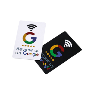 Gedruckte Google programmier bare QR-Codes Social Plastic Media Zahlungs bewertungen benutzer definierte NFC Google Geschenk karten