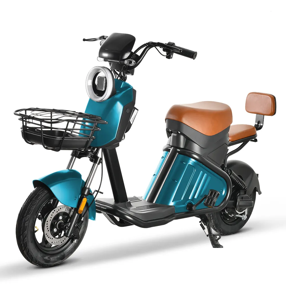 Bicicleta Eléctrica de Asistencia de pedal barata de buena calidad 800W unisex e scooter neumáticos de 10 pulgadas con asientos dobles