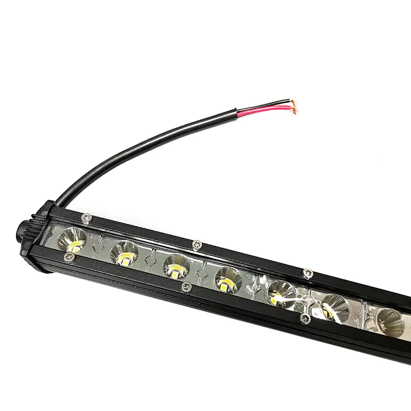 ADT 25.4 pollici Slim Single Row LED Work Light Bar 6D Spot Flood Beam Car Driving fendinebbia 6000K LED Working Light Bar