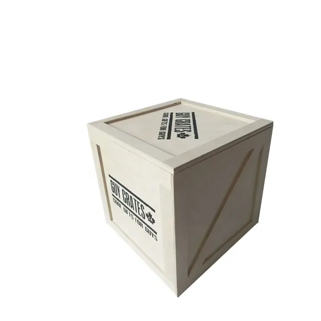 산업 스타일 나무 포장 상자 합판 미니 배송 상자 남자 상자 미니어처 상자 제품 상자 시계 수염 관리 키트