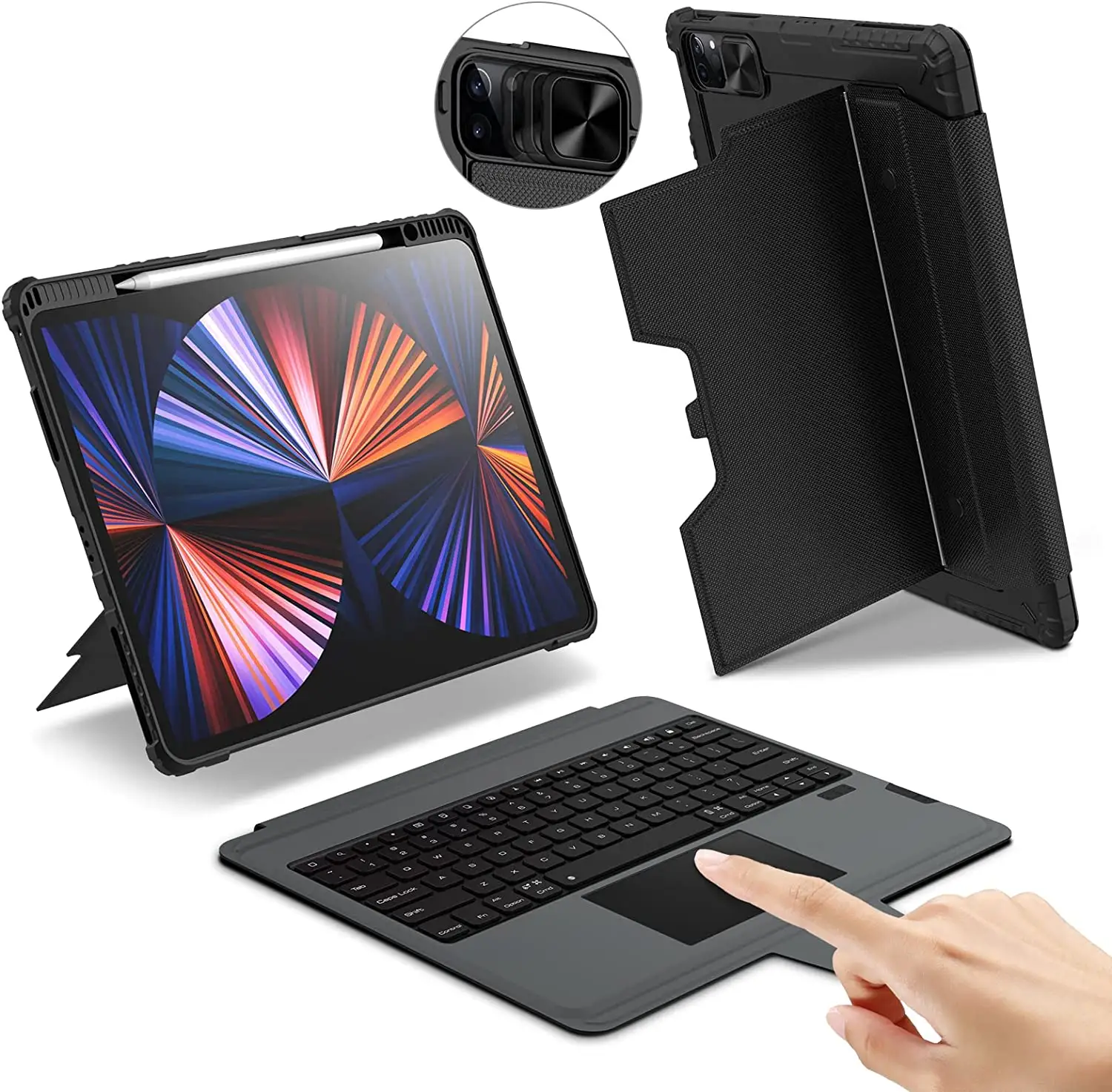 Nillkin-funda con teclado desmontable para tableta, cubierta con Touchpad para iPad Pro 11 10,9/2020, Air 5, Air 4, 2021/2022