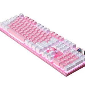 Teclado para juegos de 104 teclas, teclado con cable, retroiluminado a juego de colores, sensación mecánica, periféricos de deportes electrónicos para ordenador portátil de escritorio - Product Image 1