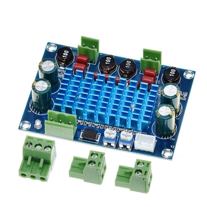 Placa amplificadora de potencia HIFI Digital TZT 2*120W 2 TPA3116D2 chasis dedicado entrada enchufable 5V 24V 28V salida 120W - Product Image 1