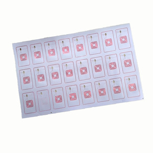13.56MHz RFID通信インターフェイス3*8レイアウトPVCインレイプレラムカードインレイホテル用125kHz周波数1KチップEM4305チップ - Product Image 3