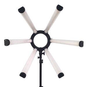 <strong>High</strong> Quality Warm Cool LED Tripod Stand Star Bar Lamp Ring <strong>Light</strong> with 6 Tubes LED for Camera Photo Studio - Product Image 4