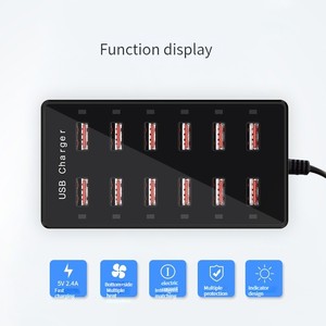 マルチポート充電器5V2A 12A iPhoneおよびその他のモバイルデバイスに適した12ポート充電器充電ステーション - Product Image 6