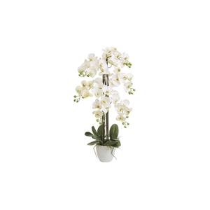 Phalaenopsis מלאכותית 6-לקפל 96 ס מ, צמח דקורטיבי לבן-ורוד