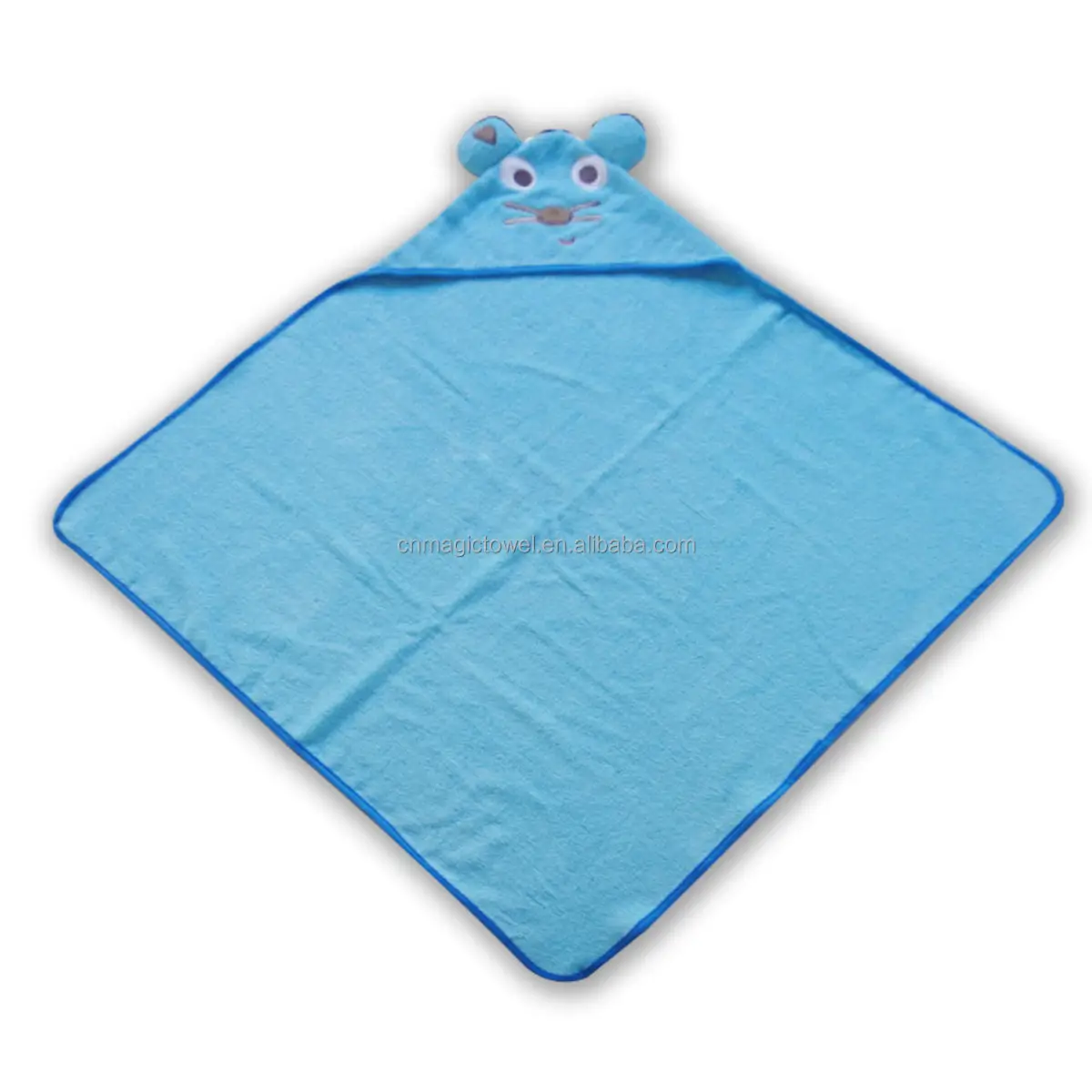 Serviette en éponge pour bébé, 100 coton, tissé, couleur unie, broderie personnalisée, serviette de bain, poncho, animal à capuche