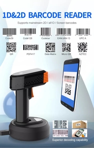 Escáner de código de barras USB 2D de mano Código QR automático y lector de código de barras de matriz de datos PDF417 Escaneo de pago móvil con cable en stock - Product Image 2