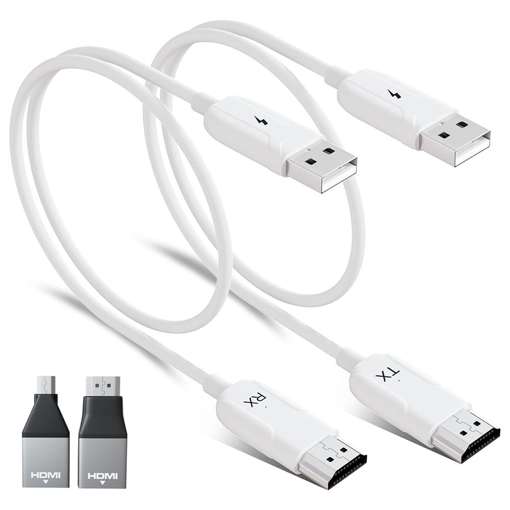 Émetteur et récepteur USB HDMI blanc